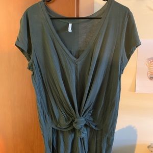 Army Green V-Neck